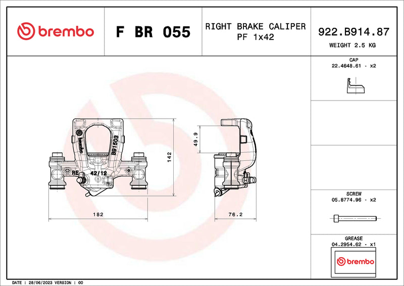 Brembo F BR 055 LCV brake calipers for commercial vehicles - FBR055