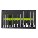Carlyle Hand Tools 12 PC LONG TORX BIT SOCKET SET T8 - T60 - CBSLT12