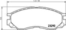Mintex Brake Pad Set fits -Landwind (Jmc) Mitsubishi MDB1823 (also fits other vehicles)