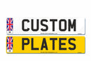 Finished Pair of Aluminium Number Plates 520 X 111 GB|Standard