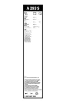 Bosch Aerotwin Front Wiper Blade Set - 600/380mm - A293S