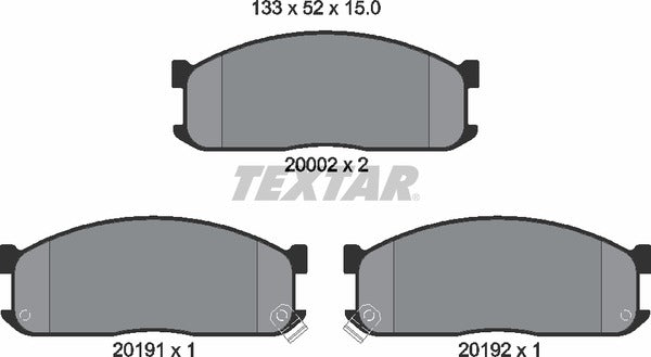 Textar Brake Pad Set - 2000201