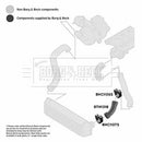 Borg & Beck Turbo Hose  - BTH1318 fits LR Range Rover 3.0D 02-12