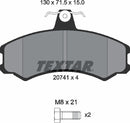 Textar Brake Pad Set - 2074105
