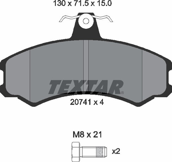 Textar Brake Pad Set - 2074105