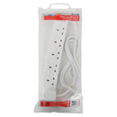 Status 6 Way Surge Protected Extension Socket - White - 2m - 6WSSP2MCP20