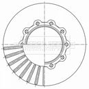 Borg & Beck Brake Disc  - BBD32625