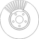 Disctech Brake Disc (Single) - Fits Ford, Honda - ABD3949 - Front Axle