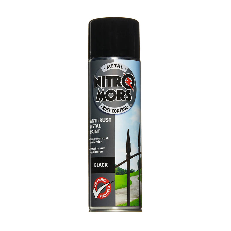 Nitromors Anti-Rust Smooth Metal Paint Black 500ml - TETNBP500
