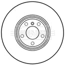 Borg & Beck Brake Disc (Single)  - BBD6037S