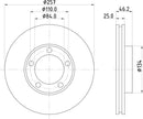 Mintex Brake Discs fits -Toyota VW V257:5 MDC1072 (also fits other vehicles)
