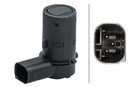 HELLA 6PX 358 141-531 Sensor, parking distance control - angled - 3-pin connector - Plugged