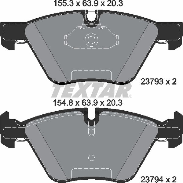 BMW, Brake Pad Set - Textar 2379301