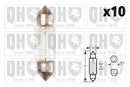 QH 12v 10w S8.5d 11 X 44 Festoon Pack of 10 - QBL264