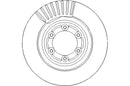 Disctech Brake Disc (Single) - Fits Audi, Isuzu - ABD3343 - Front Axle