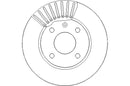 Disctech Brake Disc (Single) - Fits Ford, Opel - ABD3244 - Front Axle