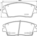 Mintex Brake Pad Set fits -Hyundai Kia MDB4020 (also fits other vehicles)