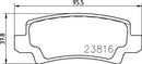 Mintex Brake Pad Set fits -Toyota MDB2596 (also fits other vehicles)