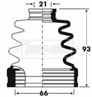 Borg & Beck Cv Joint Boot Kit  - BCB2861 fits Subaru Legacy, Outback