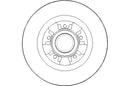 Disctech Brake Disc (Single) - Fits Citroën, Mercedes-benz - ABD3168 - Rear Axle