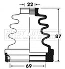 First Line Cv Joint Boot Kit  - FCB2863 fits Toyota Avensis