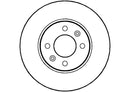 Disctech Brake Disc (Single) - Fits Mercedes-benz, Saab - ABD3456 - Front Axle