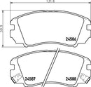 Mintex Brake Pad Set fits -Hyundai Kia MDB2919 (also fits other vehicles)