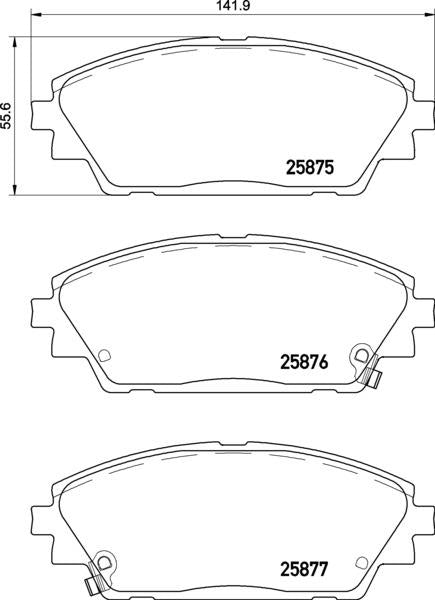 Mintex Brake Pad Set fits -Mazda MDB3417 (also fits other vehicles)