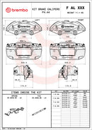 Brembo F AL H22 aluminium brake caliper kit - FALH22
