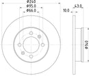Mintex Brake Discs fits -MG S240:4 MDC1077 (also fits other vehicles)