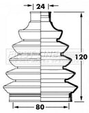 First Line Cv Joint Boot Kit  - FCB6029 fits Chrysler, Mini, Nissan, Toyota