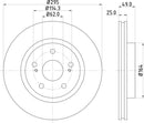 Mintex Brake Discs fits -Suzuki S249:4 MDC2028 (also fits other vehicles)