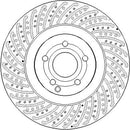 Disctech Brake Disc (Single) - Fits Jeep, Mercedes-benz - ABD3434 - Front Axle