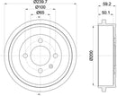 Mintex Brake Drum (Single) fits -Seat Skoda VW MBD302 (also fits other vehicles)