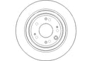 Disctech Brake Disc (Single) - Fits Honda - ABD2223 - Rear Axle