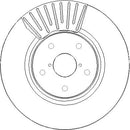 Disctech Brake Disc (Single) - Fits Ssangyong, Subaru - ABD3899 - Front Axle