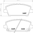 Mintex Brake Pad Set fits -Honda MDB2791 (also fits other vehicles)