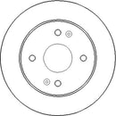 Disctech Brake Disc (Single) - Fits Ford, Honda - ABD2798 - Rear Axle