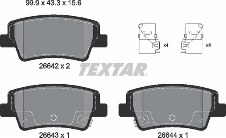 HYUNDAI, Brake Pad Set - Textar 2147601