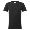 Portwest B197 - V-Neck Cotton T-Shirt Black - B197BKRXL