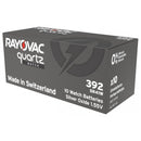 Rayovac Watch Battery 392 - Silver Oxide 1.5V - Box of 10 - 392-10
