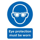 Eye Protection Must Be Worn Sign - Rigid Polypropylene - 297mm x 210mm - FMA01250R