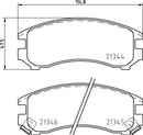 Mintex Brake Pad Set fits -Nissan Suzuki MDB1408 (also fits other vehicles)