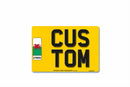 4D Rear Aluminium Number Plate 310 X 210 Cymru|Standard
