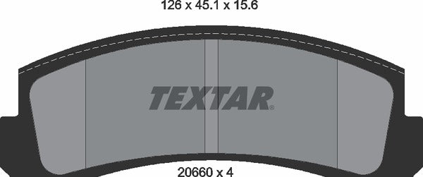 Textar Brake Pad Set - 2066001