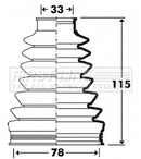 First Line CV Boot Kit  - FCB2909