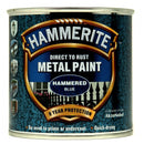 Hammerite Direct To Rust Metal Paint - Hammered Blue - 250ml - 5092936