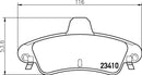 Mintex Brake Pad Set fits -Ford MDB2279 (also fits other vehicles)