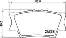 Mintex Brake Pad Set fits -Lexus Toyota MDB2787 (also fits other vehicles)