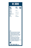 Bosch Rear Wiper Blade - 300mm - H300